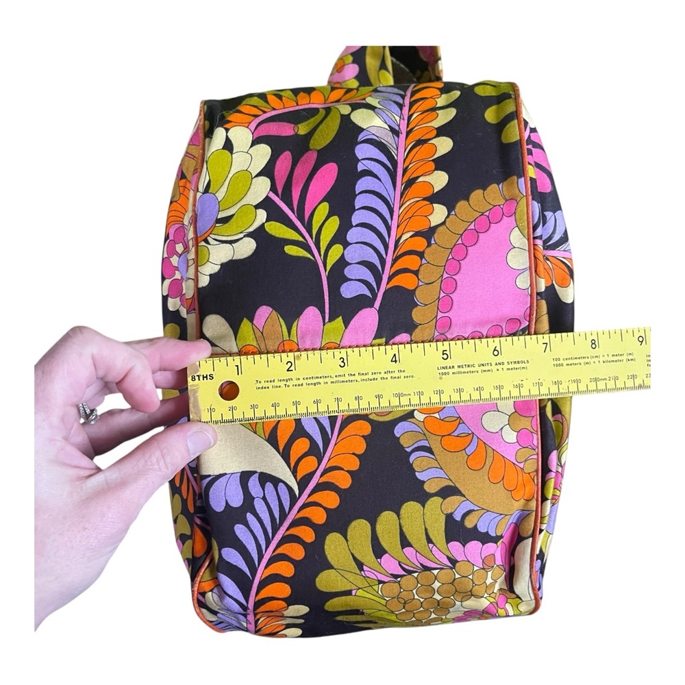 Kate Spade Purse Tote Floral Hawaiian Y2K Bright Canvas Zip Medium Funky Art - Picture 10 of 16